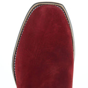 Horsepower Boots Men's HP Top Hand Red Suede Vamp 11in Honey Planget TK Toe Cowboy Boot
