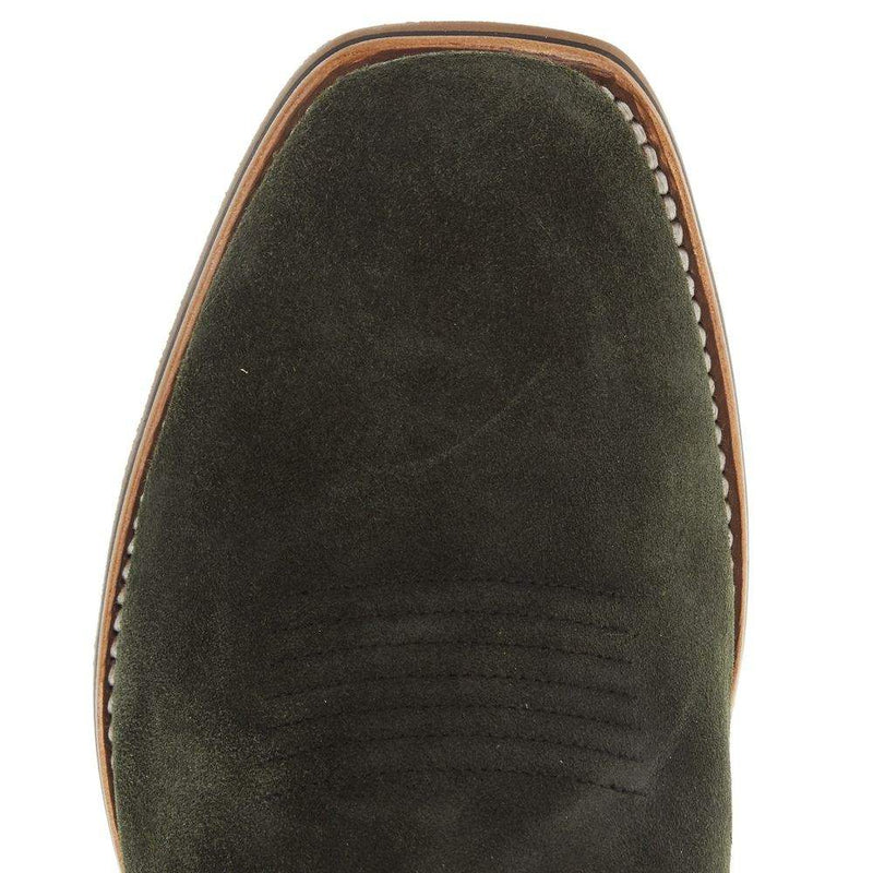 Horsepower Boots Top Hand Men's Military Green Suede 13in Black Flynn Top