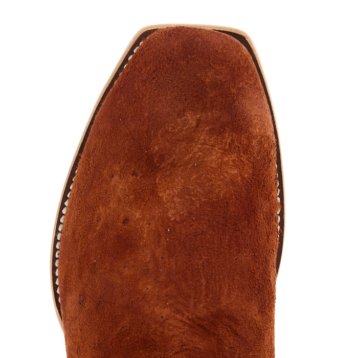 Horse Power Top Hand Men's Brandy Smooth Ostrich Reverse Vamp 13in Bleached Bone Top