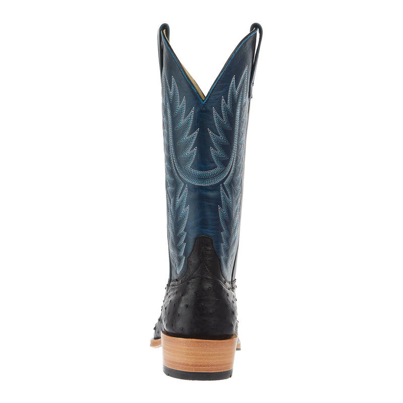 Horse Power Top Hand Men`s Black Full Quill Ostrich 13In Azure New Orleans Top