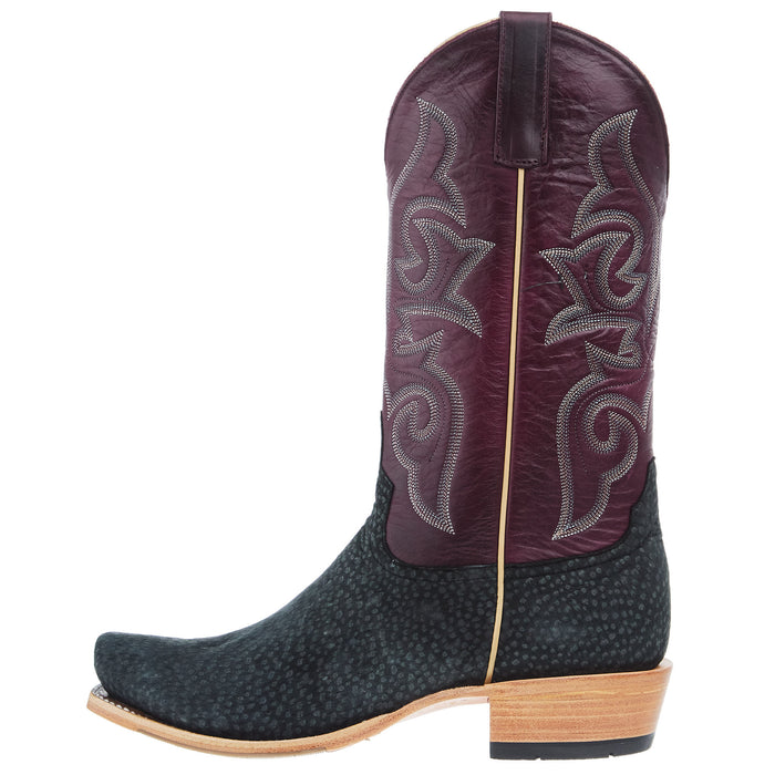 Horse Power Top Hand Men`s Grey Carpincho 13in Wine Texas Top