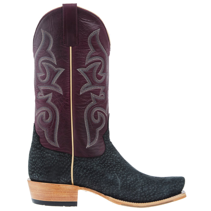 Horse Power Top Hand Men`s Grey Carpincho 13in Wine Texas Top