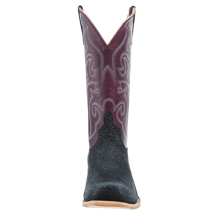 Horse Power Top Hand Men`s Grey Carpincho 13in Wine Texas Top