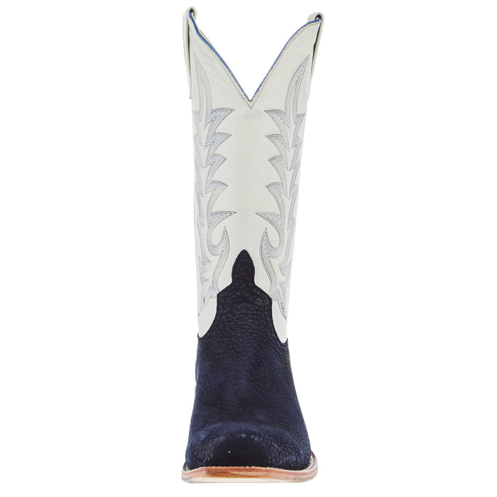 Horse Power Top Hand Men`s Navy Carpincho 13in Mercedes Cream Top