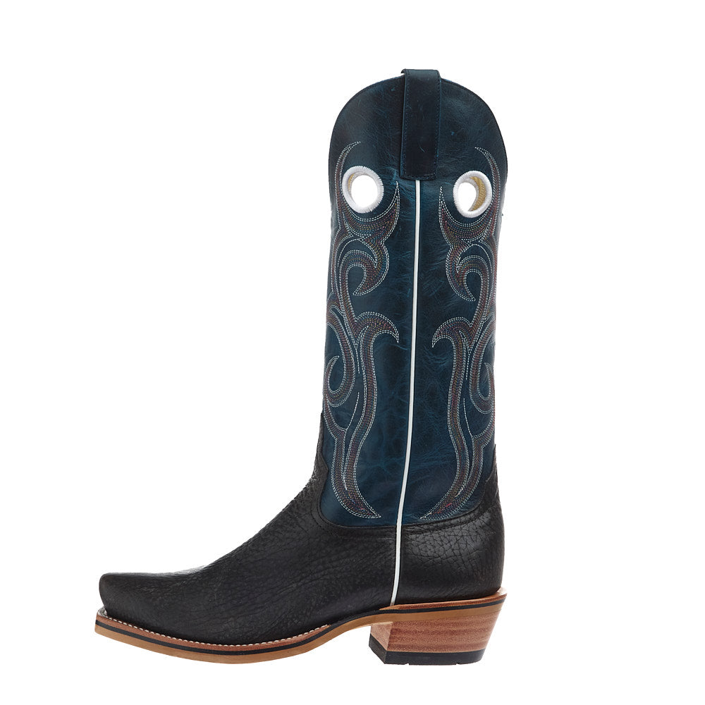 Horse Power Top Hand Men's Black Rock Shrunken Bullhide Vamp 15in Blue
