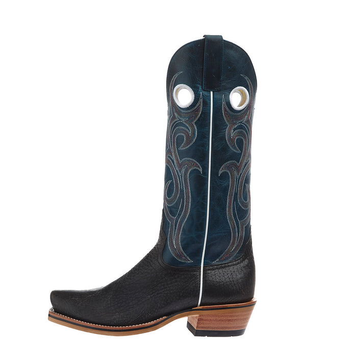 Horse Power Top Hand Men's Black Rock Shrunken Bullhide Vamp 15in Blue Texas Top