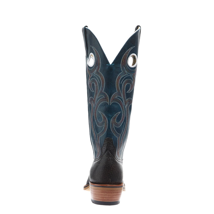 Horse Power Top Hand Men's Black Rock Shrunken Bullhide Vamp 15in Blue
