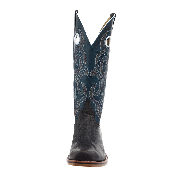 Horse Power Top Hand Men's Black Rock Shrunken Bullhide Vamp 15in Blue
