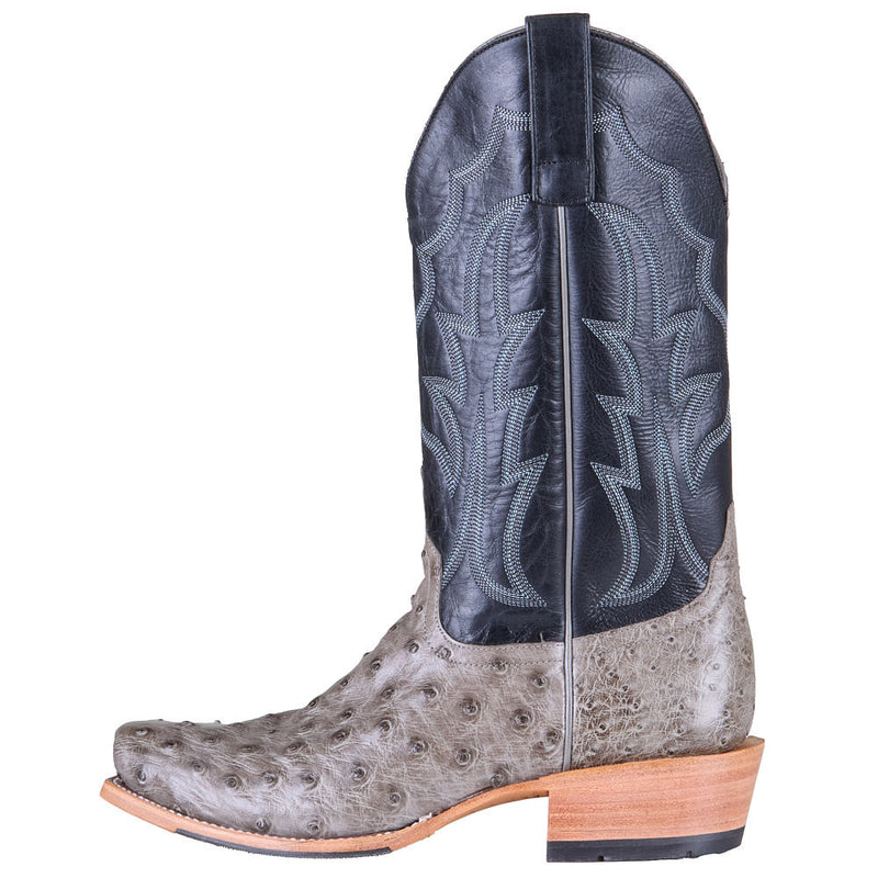 Horse Power Top Hand Men's Serpentine Bruciato Full Quill Ostrich Vamp 13in Black Avatar Top