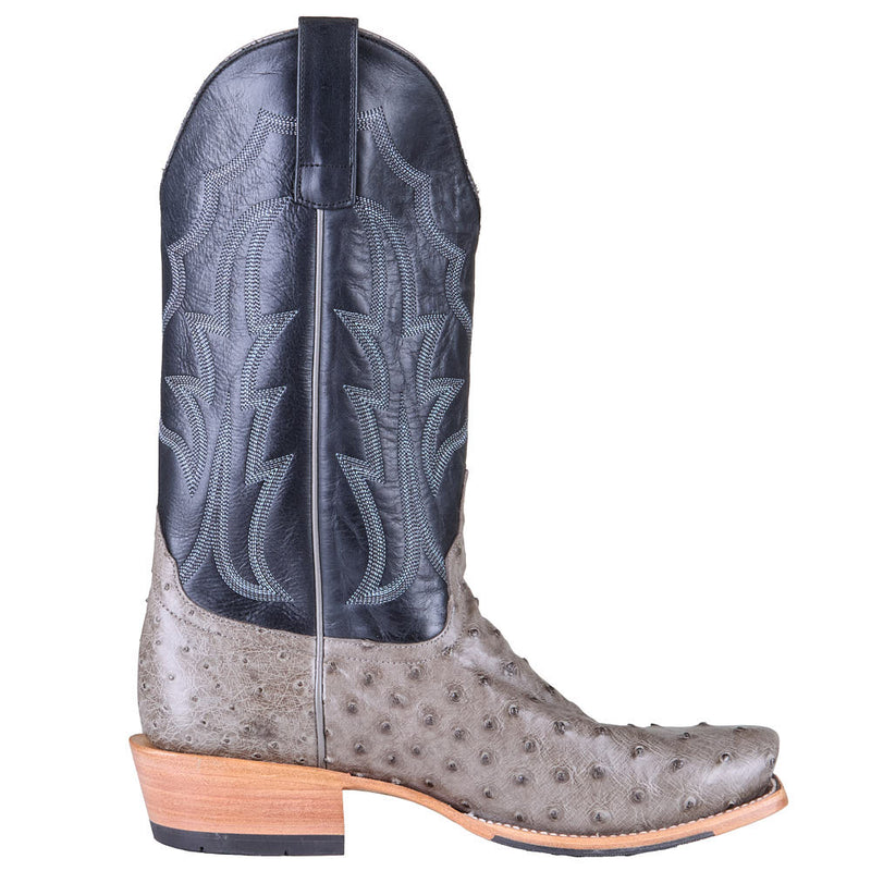 Horse Power Top Hand Men's Serpentine Bruciato Full Quill Ostrich Vamp 13in Black Avatar Top