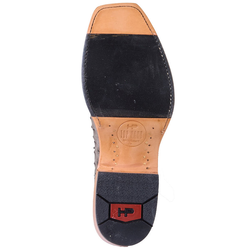Horse Power Top Hand Men's Serpentine Bruciato Full Quill Ostrich Vamp 13in Black Avatar Top