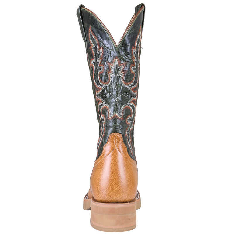 Horse Power Top Hand Men's Antique Saddle Smooth Ostrich Vamp 13in Emerald Explosion Top