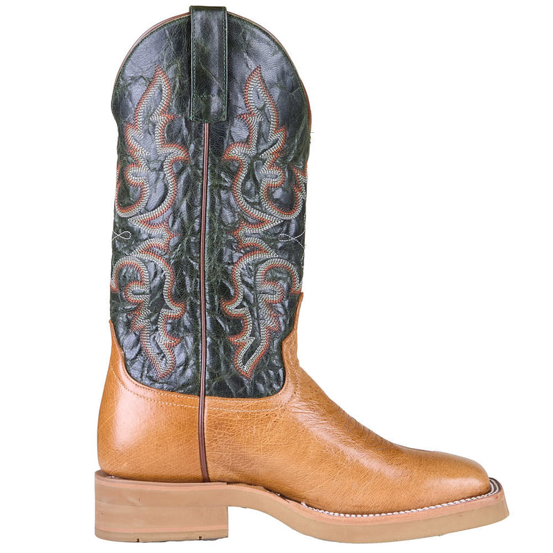 Horse Power Top Hand Men's Antique Saddle Smooth Ostrich Vamp 13in Emerald Explosion Top