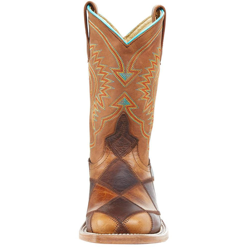 Horsepower Boots Kid's Crazy Train Patchwork Cowboy Boots