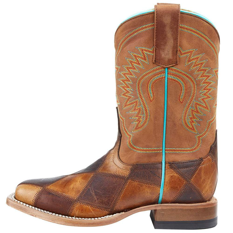 Horsepower Boots Kid's Crazy Train Patchwork Cowboy Boots