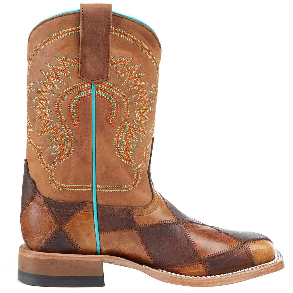 Horsepower Boots Kid's Crazy Train Patchwork Cowboy Boots