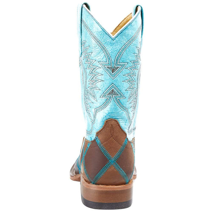 Horsepower Boots Kid's Insane In The Membrane Patchwork Cowboy Boots
