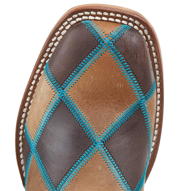 Horsepower Boots Kid's Insane In The Membrane Patchwork Cowboy Boots