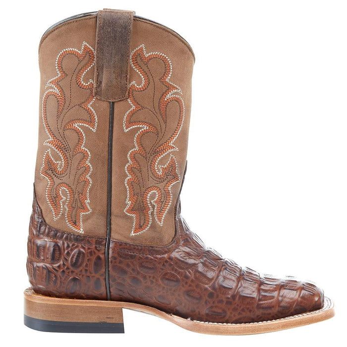Horsepower Boots Kid's Chocolate Nile Print Cowboy Boots
