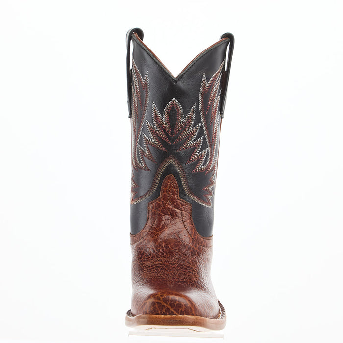 Horse Power Boots Kid`s Honey Bullfight Shoulder and Black Full Grain Cutter Toe Boot