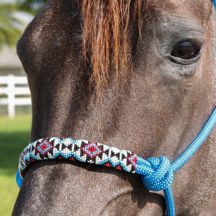 Professionals Choice Beaded Rope Halter/10ft Lead