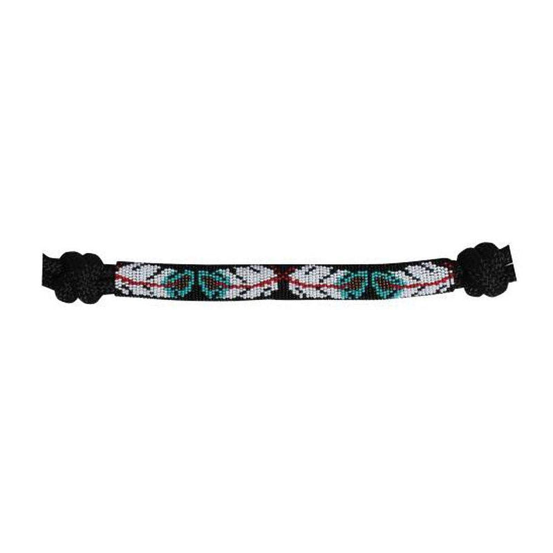 Professionals Choice Black and Feather Beaded Rope Halter