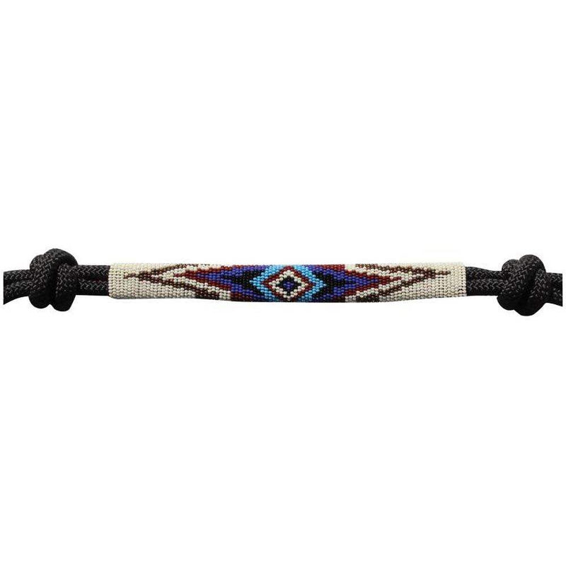 Professionals Choice Black and Turquoise Beaded Rope Halter