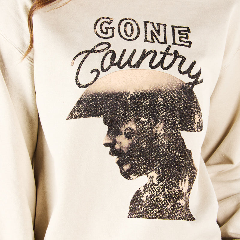Hank And Scoot Women's Post Malone Gone Country Sweatshirt