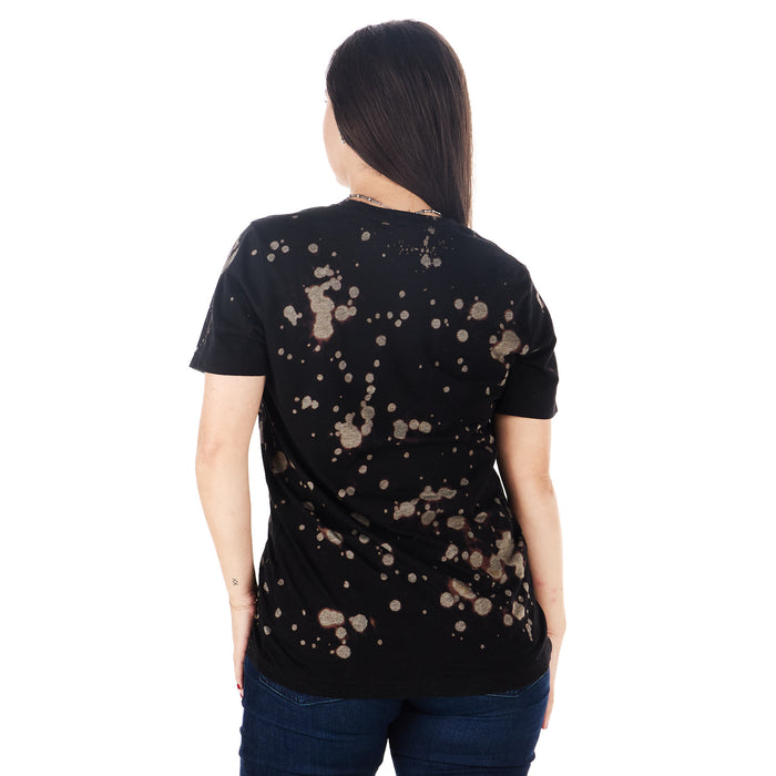 Hank And Scoot Hippies Cowboys Black Bleached Tee