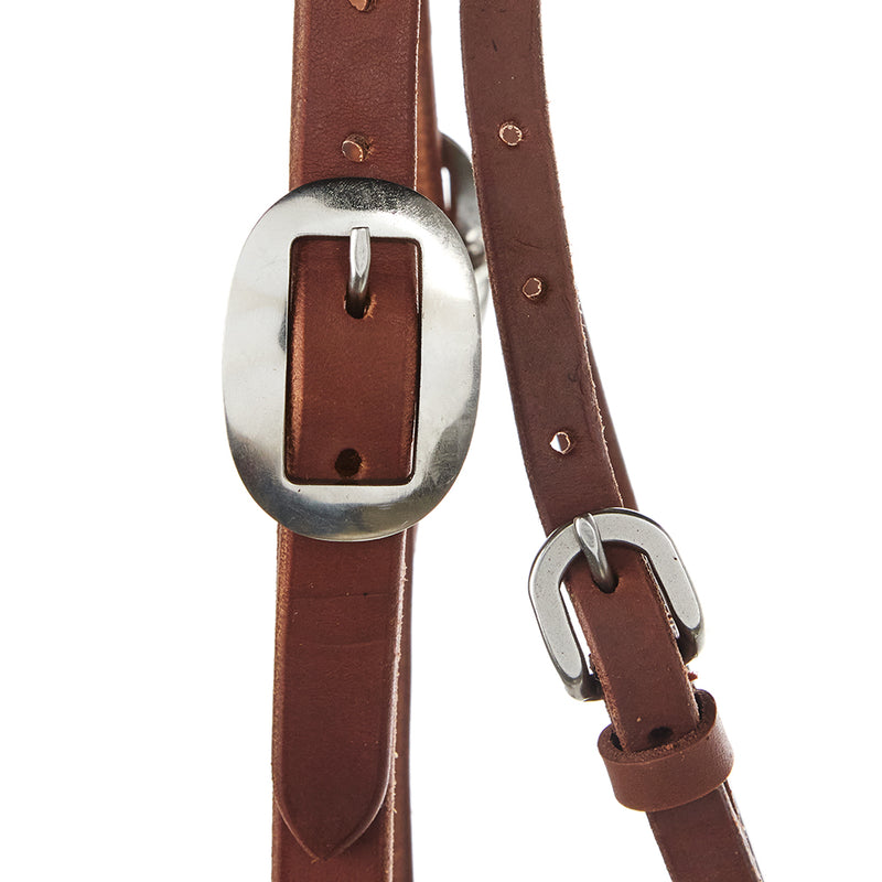 WD Tack Heavy Oil Harness Leather Double Buckle 3/4 Browband Headstall