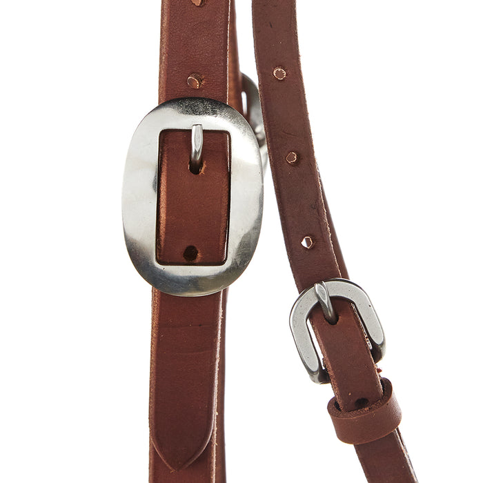 WD Tack Heavy Oil Harness Leather Double Buckle 3/4 Browband Headstall