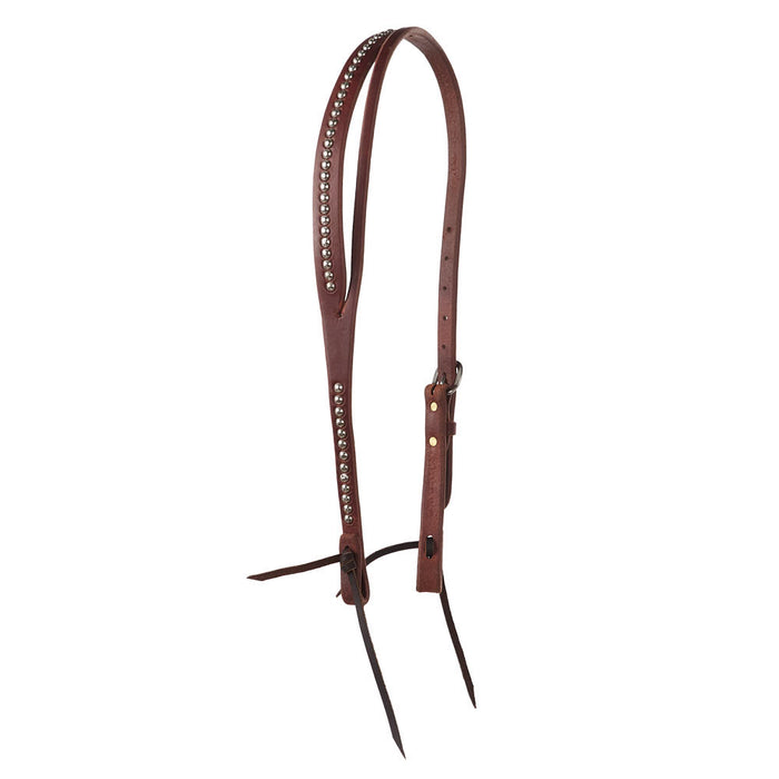 Cowperson Tack Slit Ear Headstall with Fancy Dots