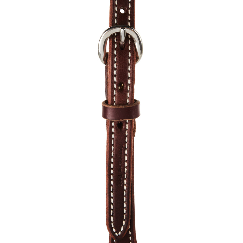 Cowperson Tack 5/8 Inch Stitch Dark Leather Single Ear Headstall