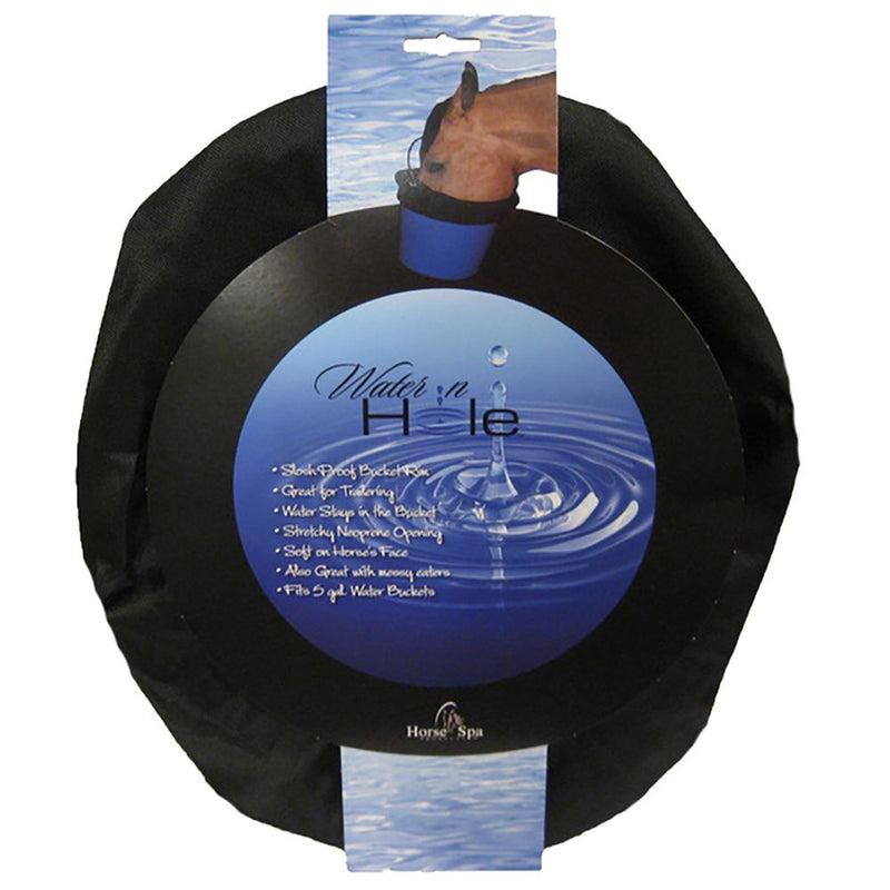 Horse Spa Products Black Water-n-Hole Slosh Proof Rim 20 Quart