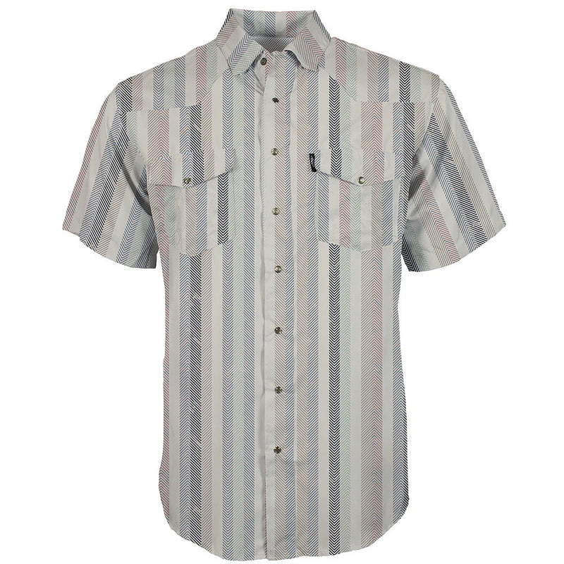 Hooey Men's Cream Stripe Sol Short Sleeve Shirt