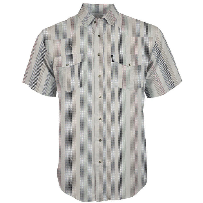 Hooey Men's Cream Stripe Sol Short Sleeve Shirt