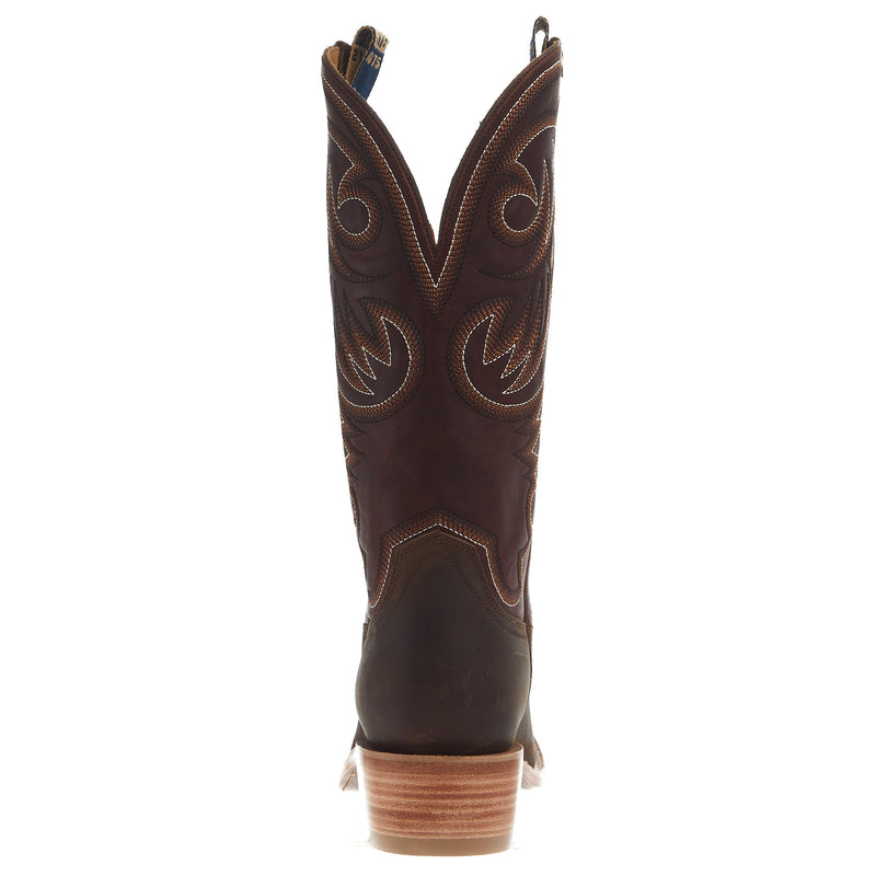 Hyer Boots Mens Hays Bay Apache 13 In Red/Brown Vintage Goat Top Cowboy Boot