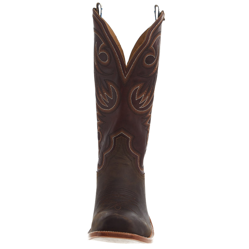 Hyer Boots Mens Hays Bay Apache 13 In Red/Brown Vintage Goat Top Cowboy Boot