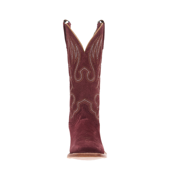 Hyer Boots Women's Augusta Burgundy Roughout 13In Burgundy Top Boot