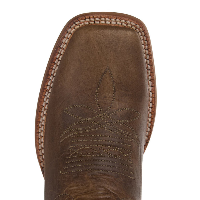 Hyer Boots Women's Topeka Tan Crazy Cowhide Vamp 11in Robin`s Egg Burnished Cowhide Boot