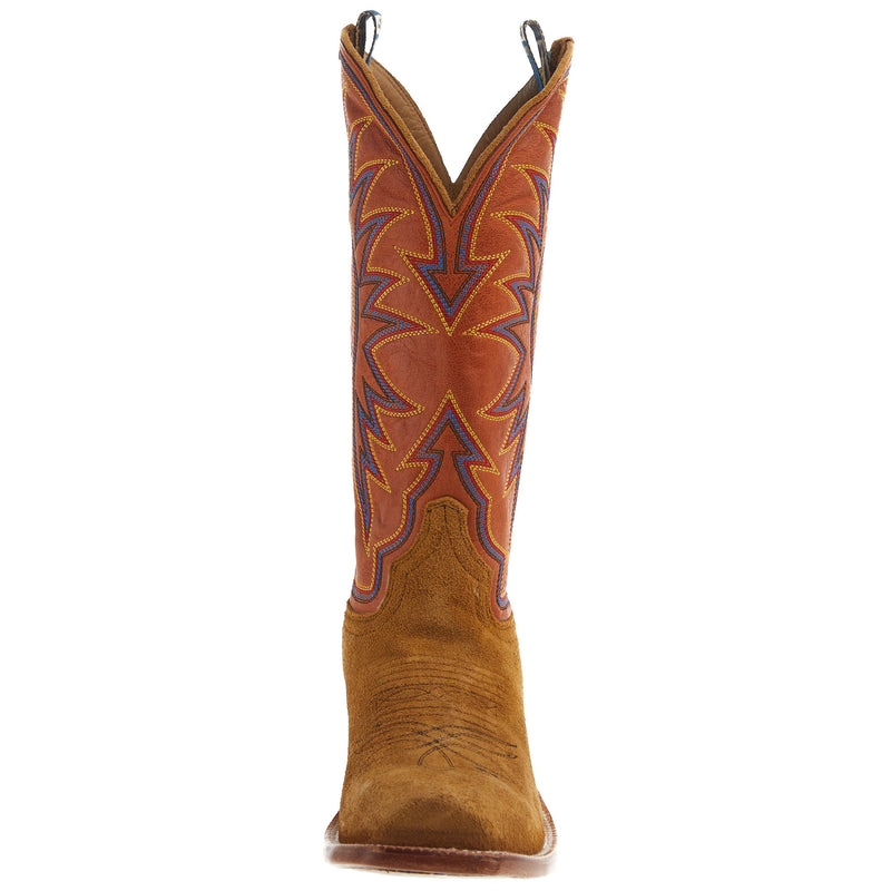 Hyer Boots Womens Rose Hill Bronze Roughout 13 In Tangerine Vintage Goat Top Cowgirl B
