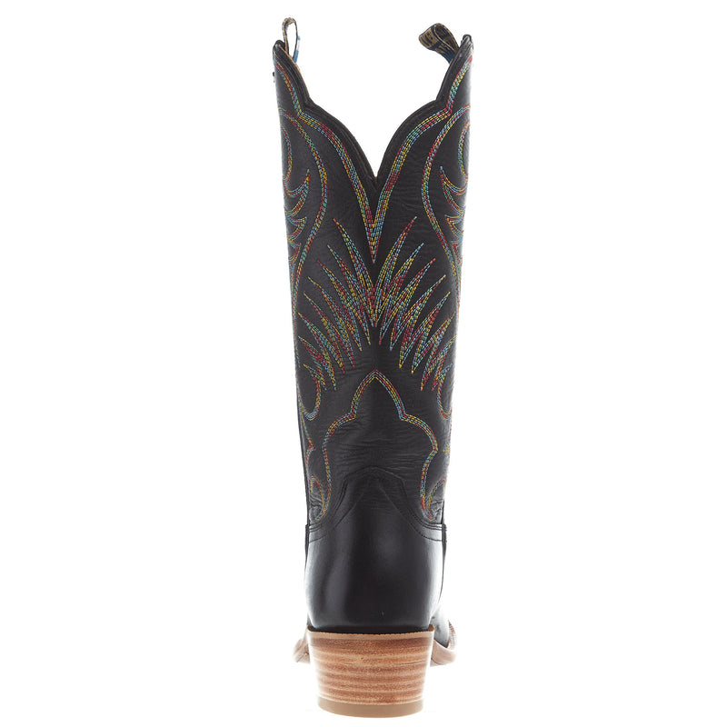 Hyer Boots Womens Leawood Black Top Shelf Cowhide 13In Black Cowhide Top Cowgirl Boot