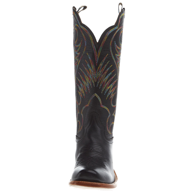 Hyer Boots Womens Leawood Black Top Shelf Cowhide 13In Black Cowhide Top Cowgirl Boot