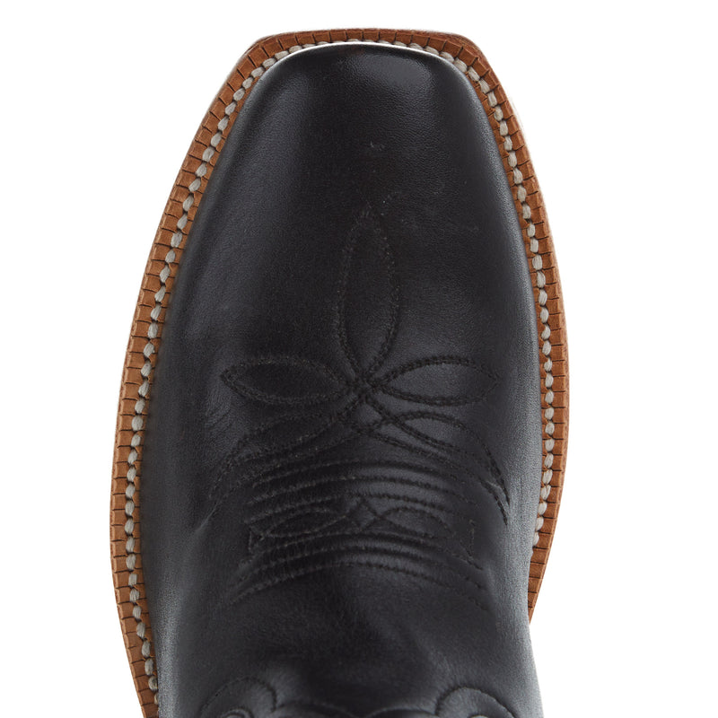 Hyer Boots Womens Leawood Black Top Shelf Cowhide 13In Black Cowhide Top Cowgirl Boot