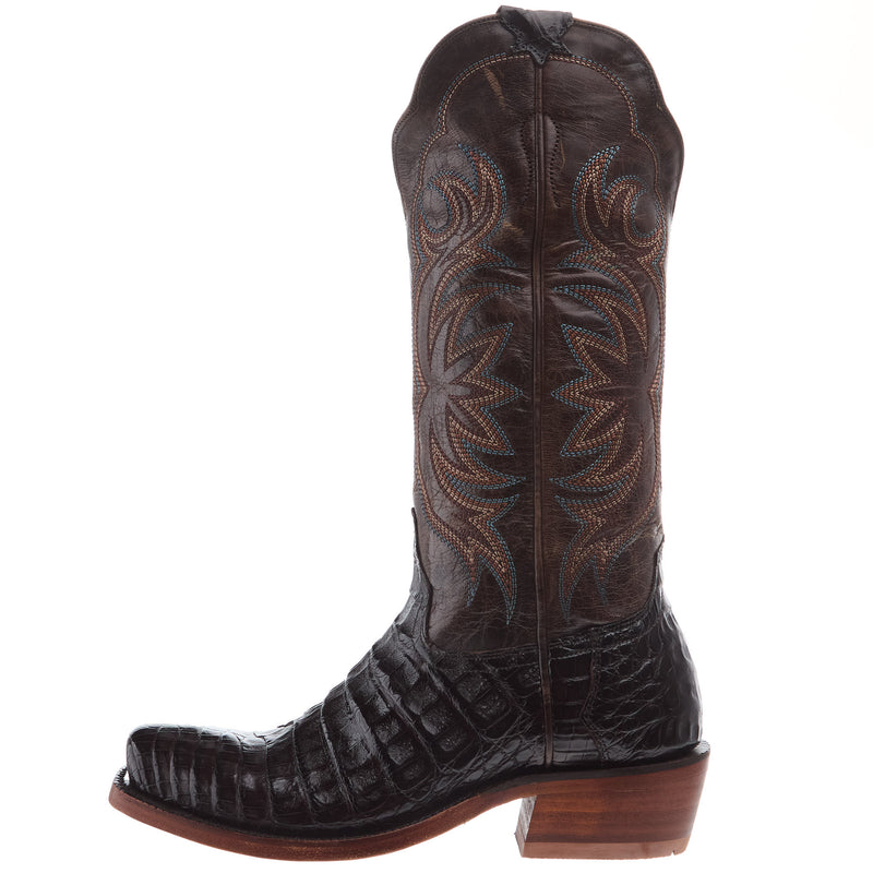 Hyer Boots Women`s Colby Coffee Belly Matte Caiman Cutter Toe 13In Cowgirl Boot