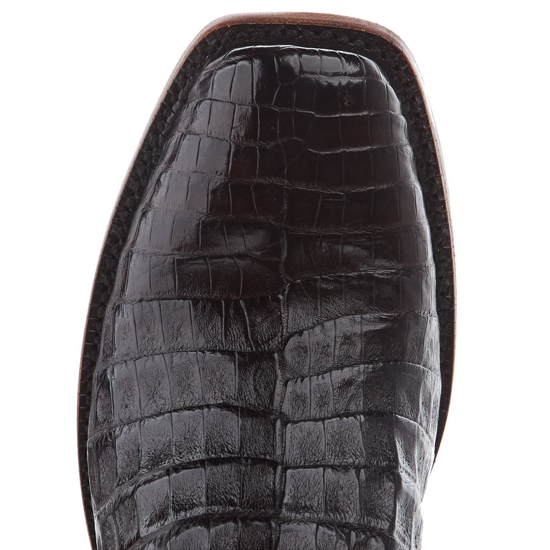 Hyer Boots Women`s Colby Coffee Belly Matte Caiman Cutter Toe 13In Cowgirl Boot