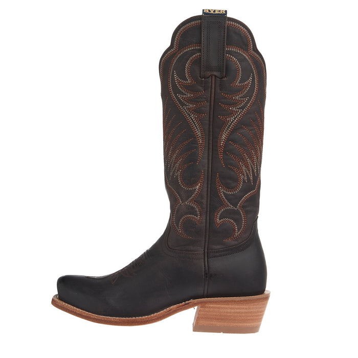 Hyer Boots Women's Leawood Chocolate Goat 13In Chocolate Goat Top Boot