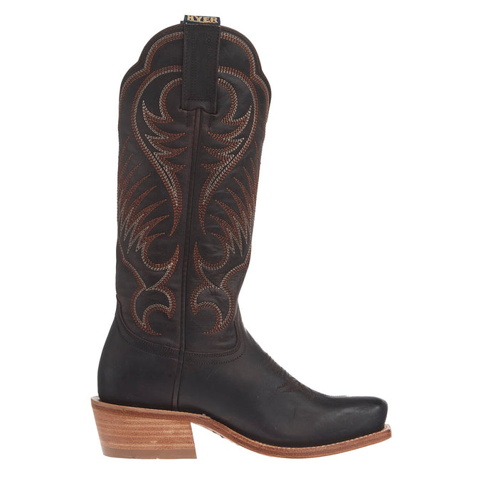 Hyer Boots Women's Leawood Chocolate Goat 13In Chocolate Goat Top Boot