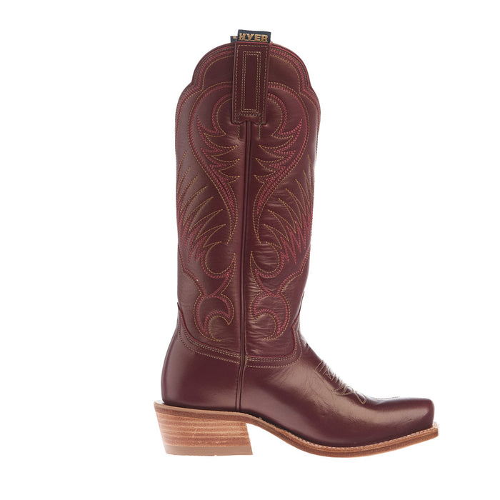 Hyer Boots Women's Leawood Carmine Red Cowhide 13In Red Cowhide Top Boot