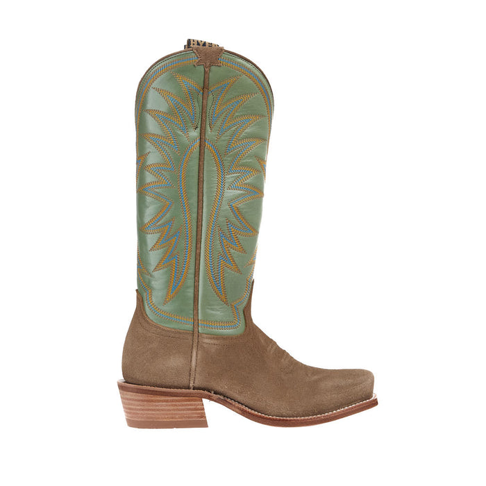 Hyer Boots Women's Rose Hill Sand Roughout Vamp 13in Iced Mint Cowhide Boot